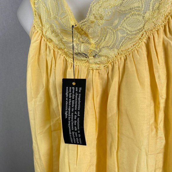 Wintersilks Yellow Country Nightgown, Medium - Picture 7 of 10